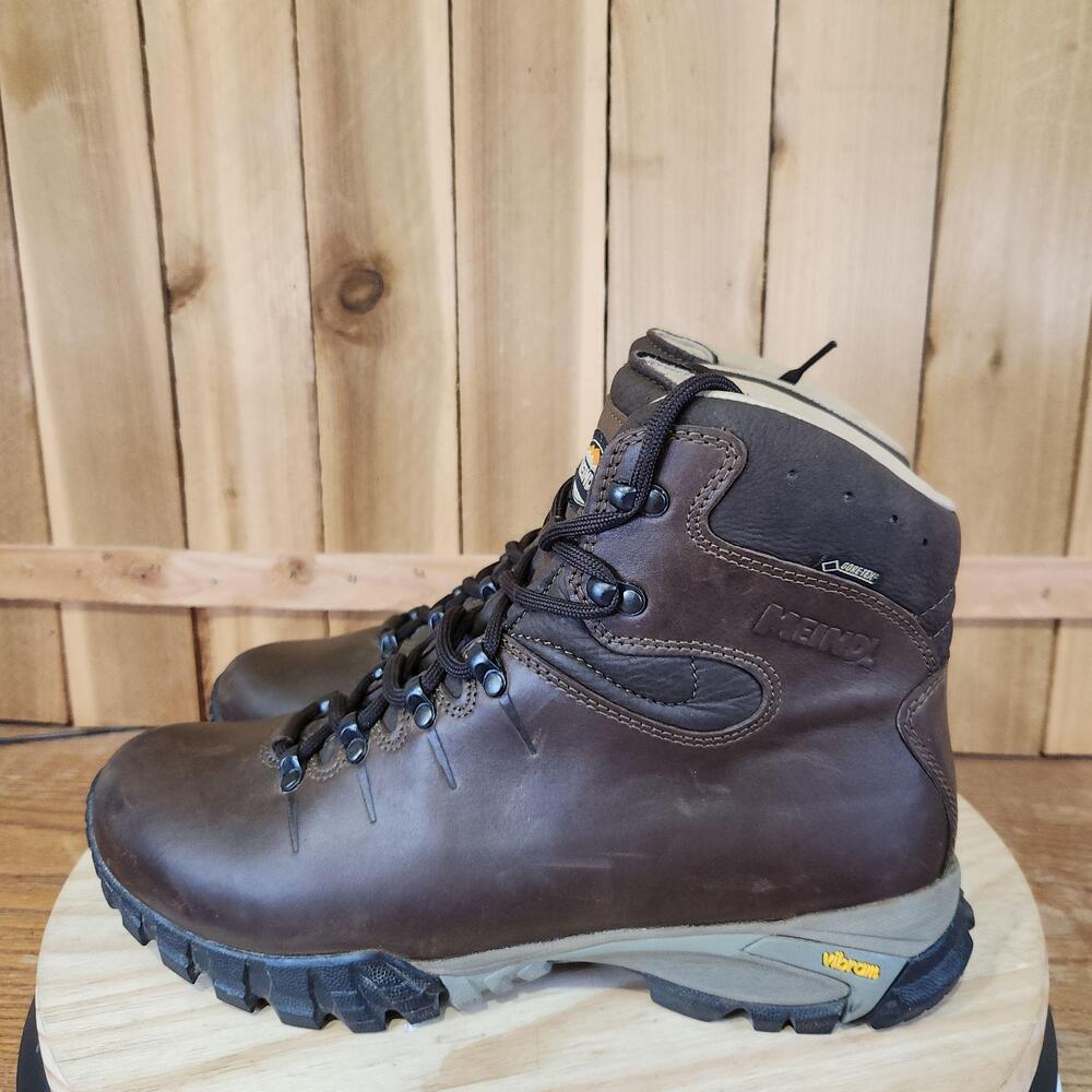 Meindl Toronto Gore-Tex Boots Mens 9.5 Brown Leather Vibram Waterproof Hiking